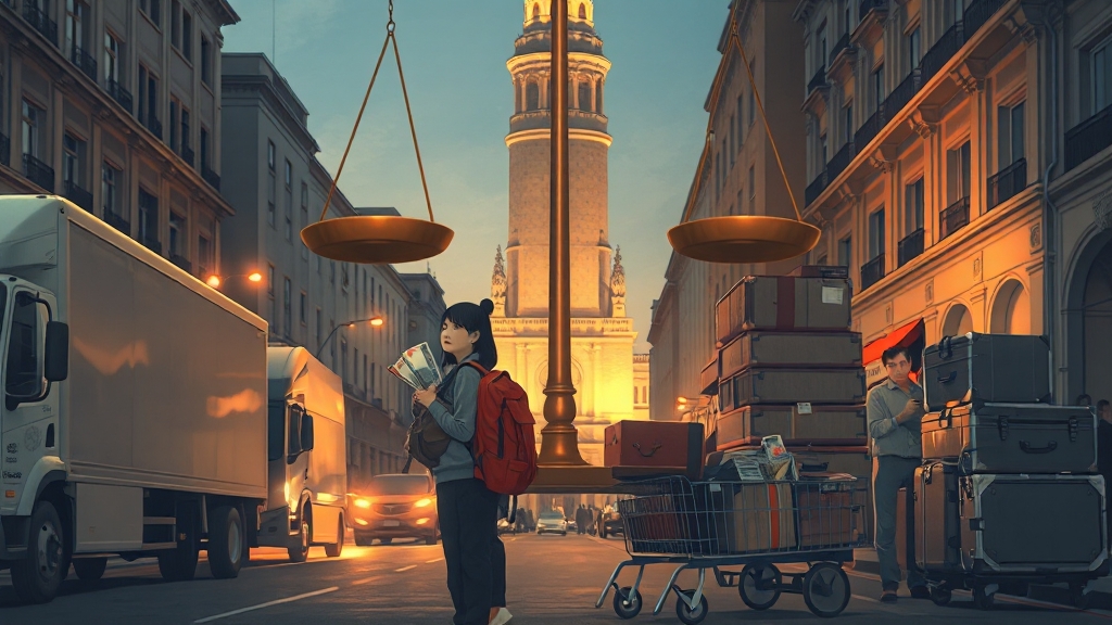 이사 비용 결정 요인 (illustration 스타일)