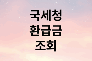 국세청 환급금 조회부터 계좌등록까지 한 번에 해결하는 방법