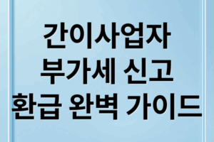 간이사업자 부가세 신고부터 환급까지 완벽 가이드