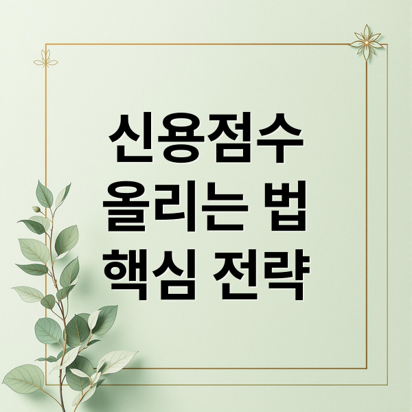 신용점수 올리는 법부터 대출 승인 전략까지 한 번에 정리